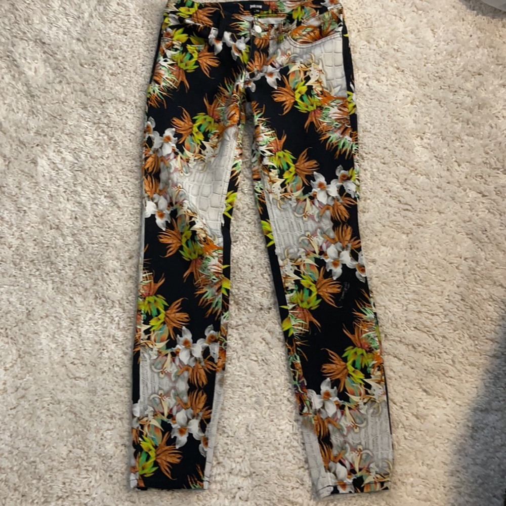Just Cavalli vintage floral serpent print jeans 29